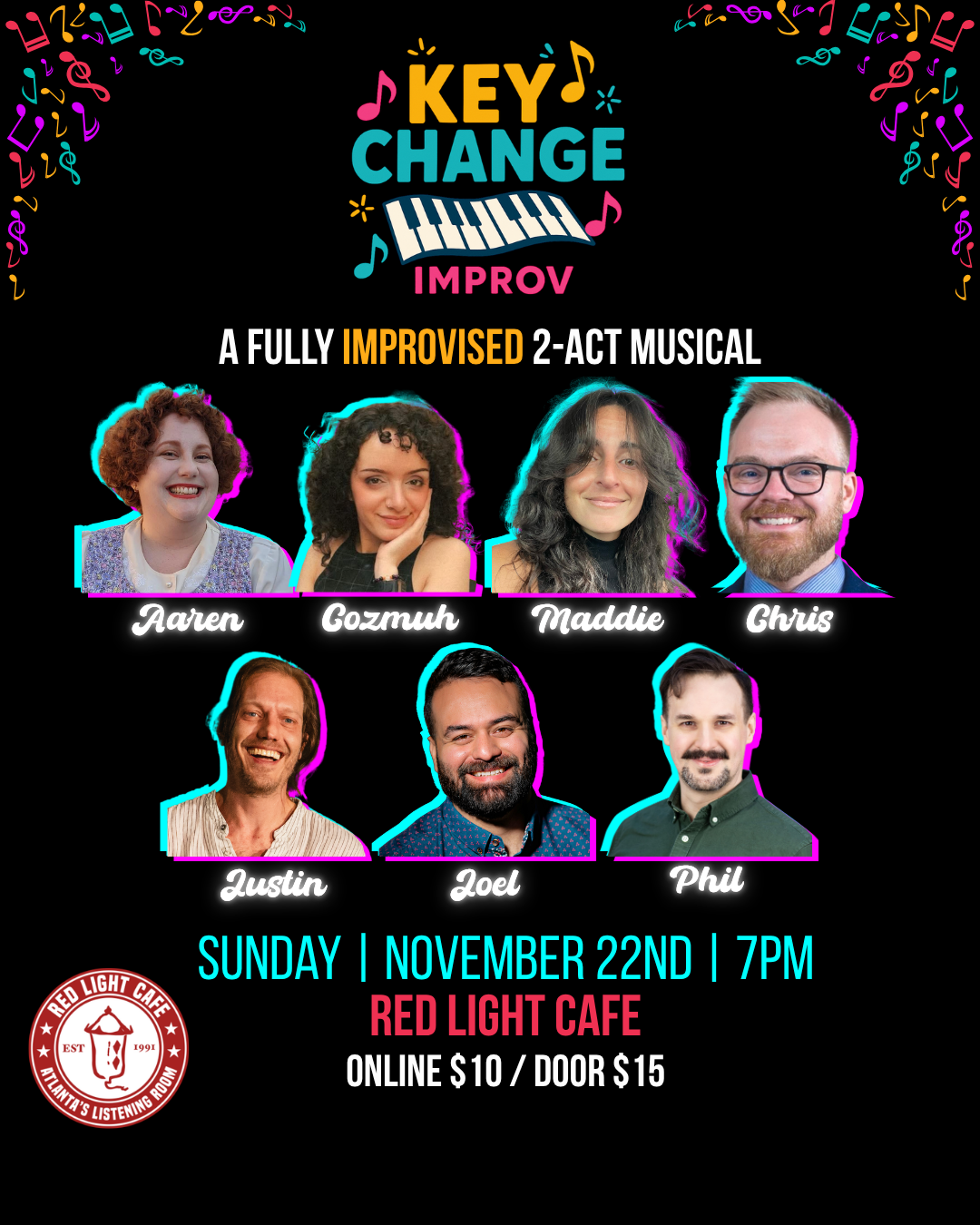 Key Change Musical Improv — November 22, 2026 — Red Light Café, Atlanta, GA