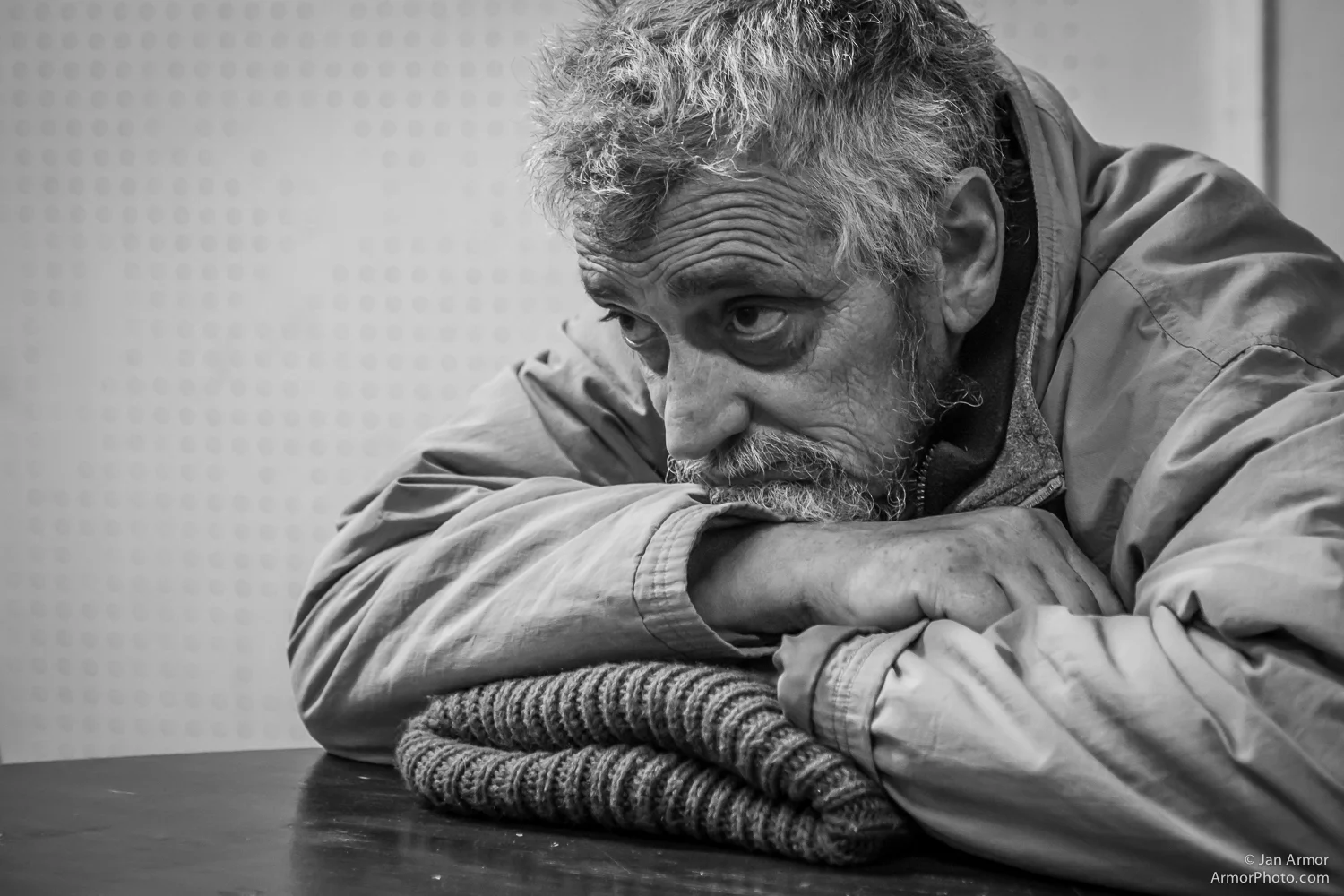 Steve is one of the first to arrive at the Sunday Friendship Breakfast, Mathewson Street United Methodist Church, Providence, Rhode islandh, and one of the last to leave. Rarely smiles, usually alone, he always agrees to have me make his picture.