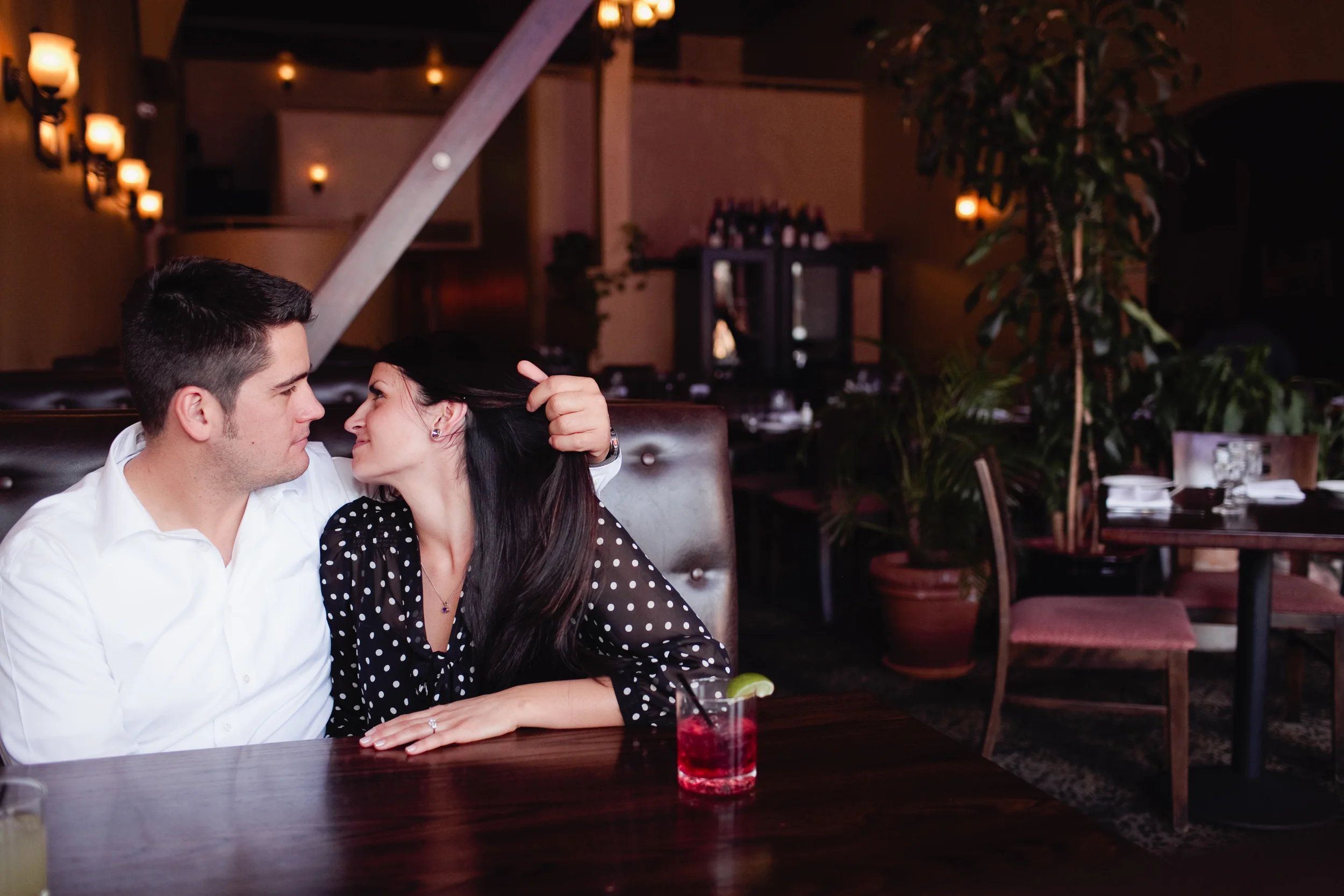 engagement session whiskey bar