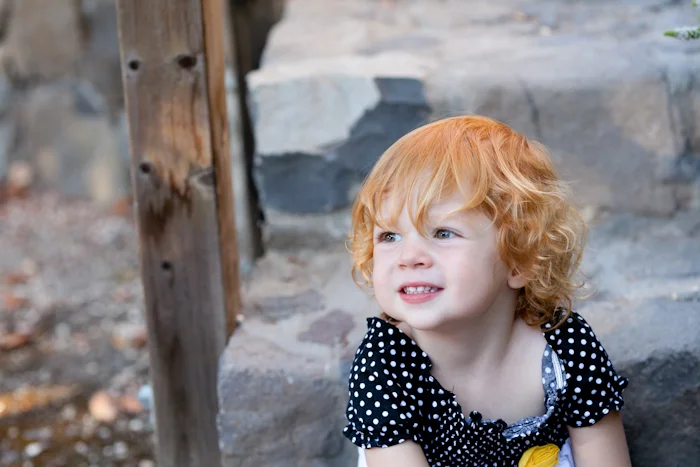 smiling redhead girl