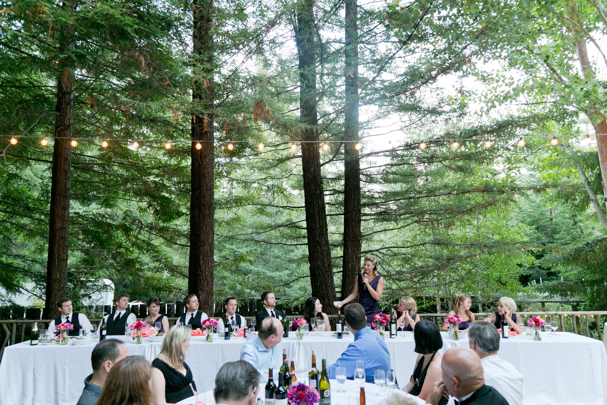 maid of honor giving speech at wedding in sebastopol