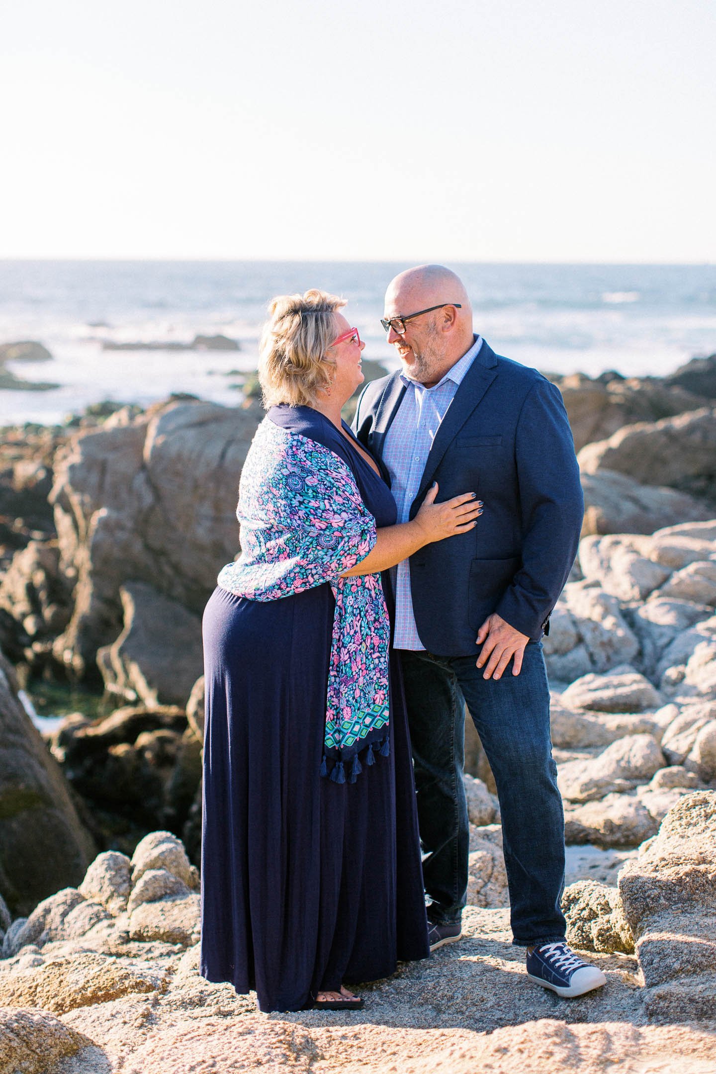 asilomar beach engagement session