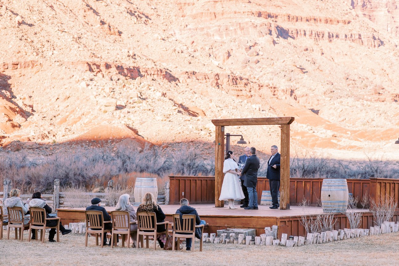 red cliffs lodge elopement ceremony