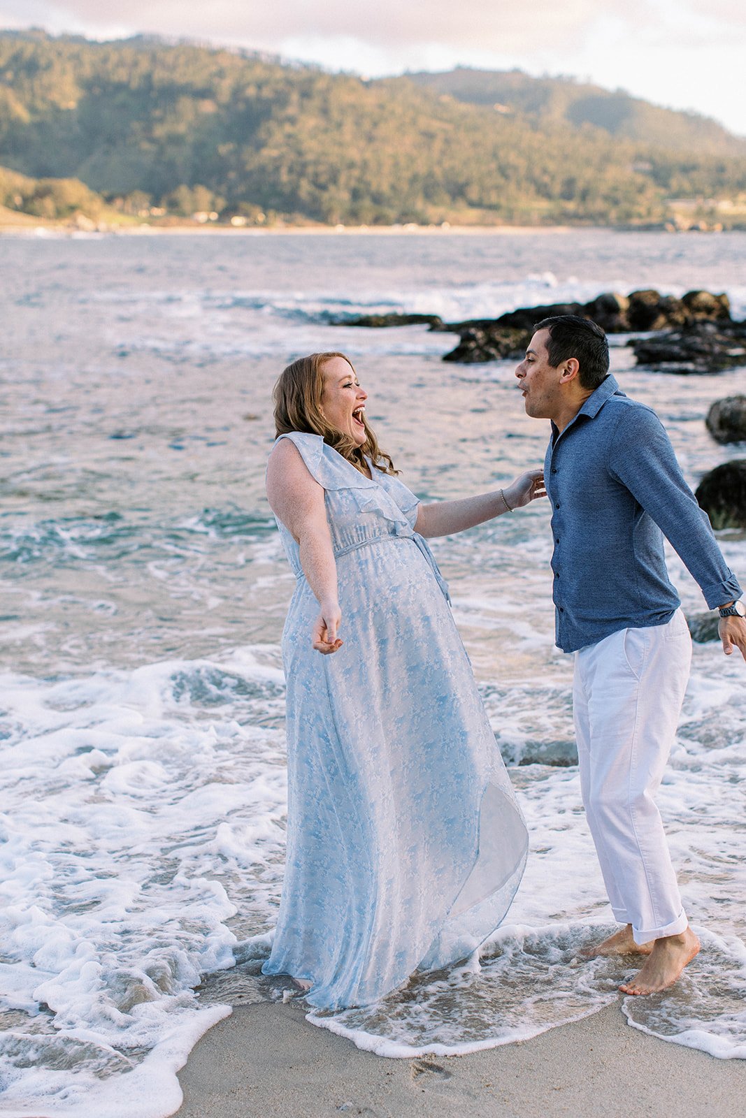 carmel river beach maternity session