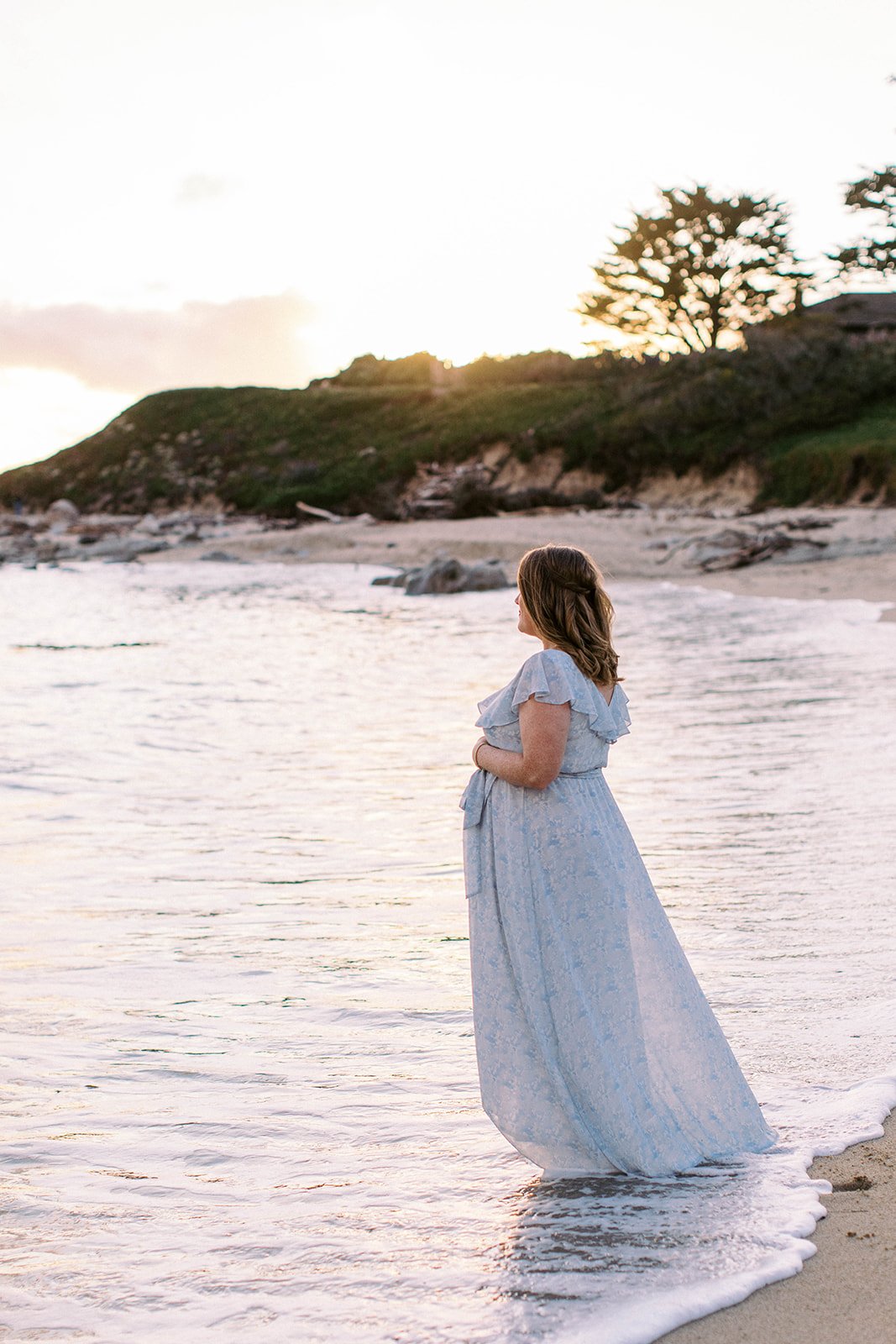 carmel beach maternity session