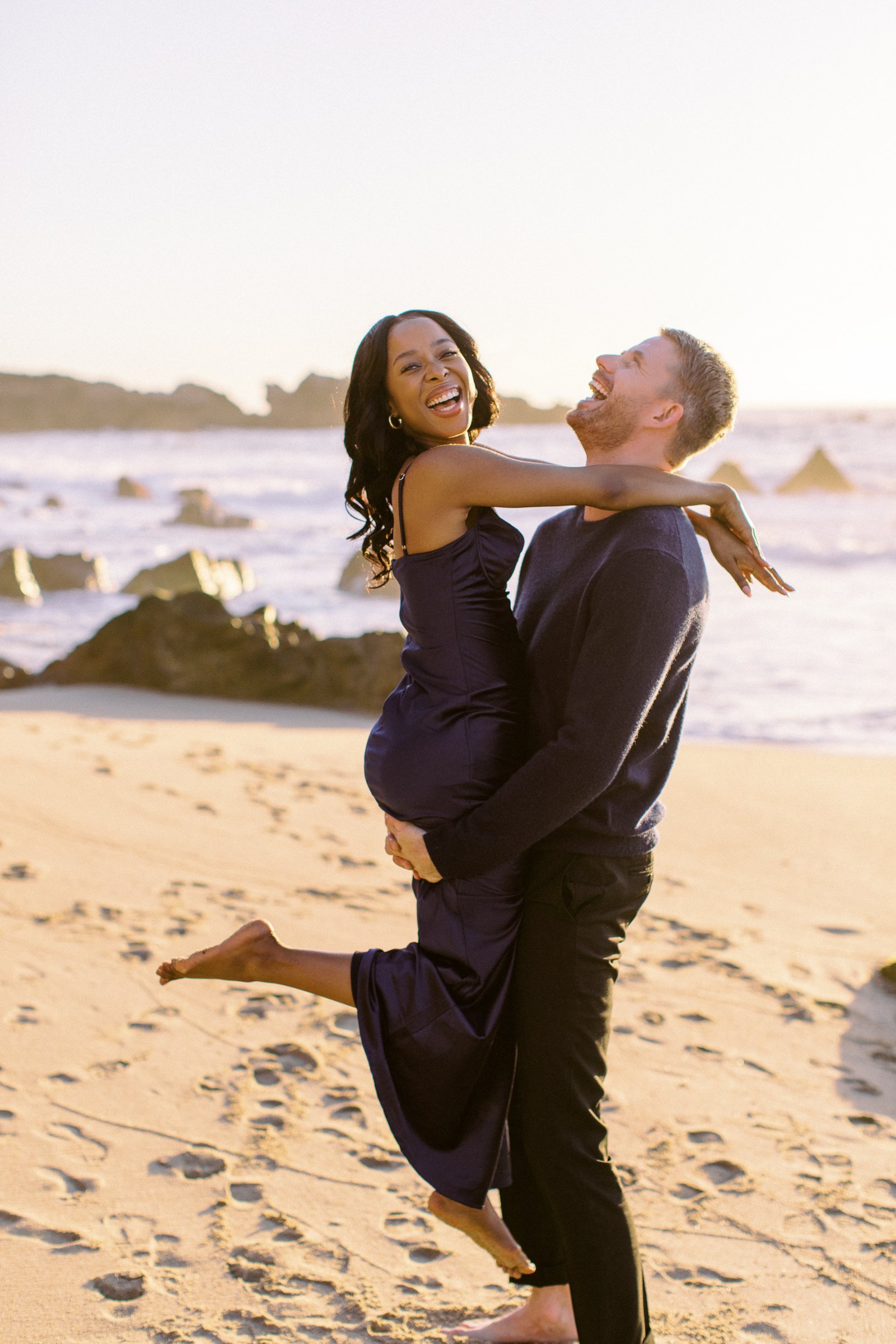 big sur beach engagement session