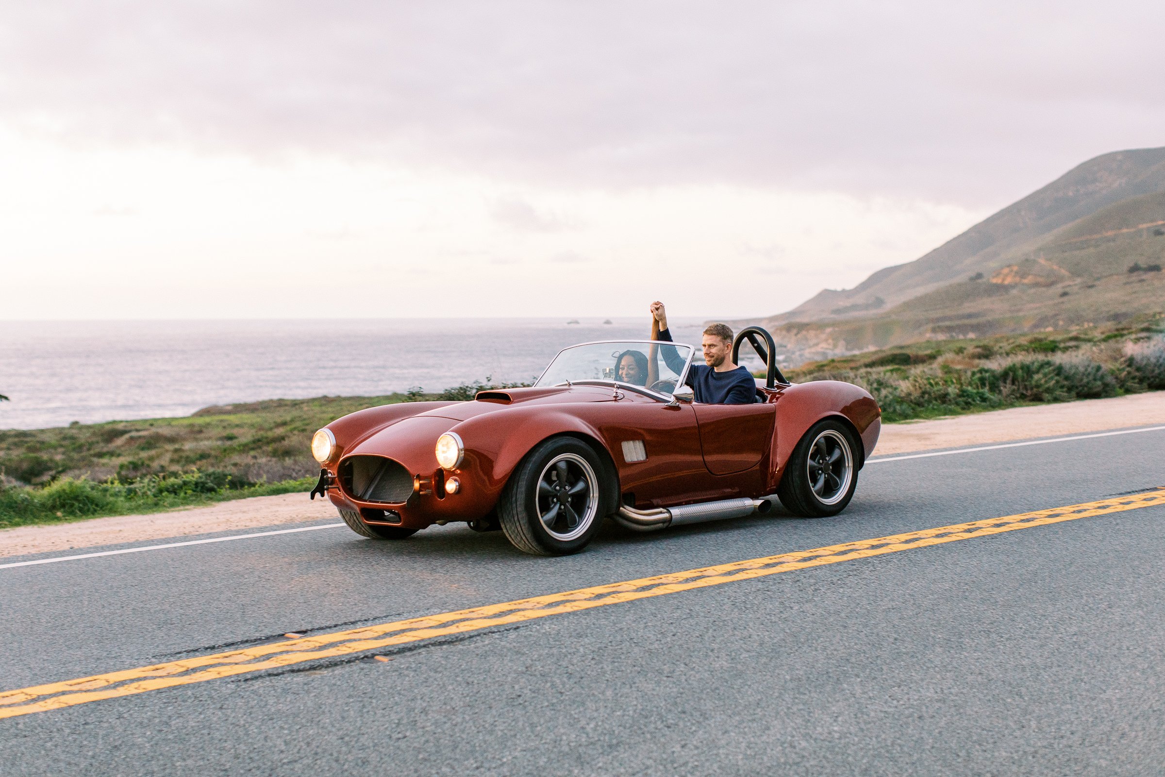 big sur photographer with classic car