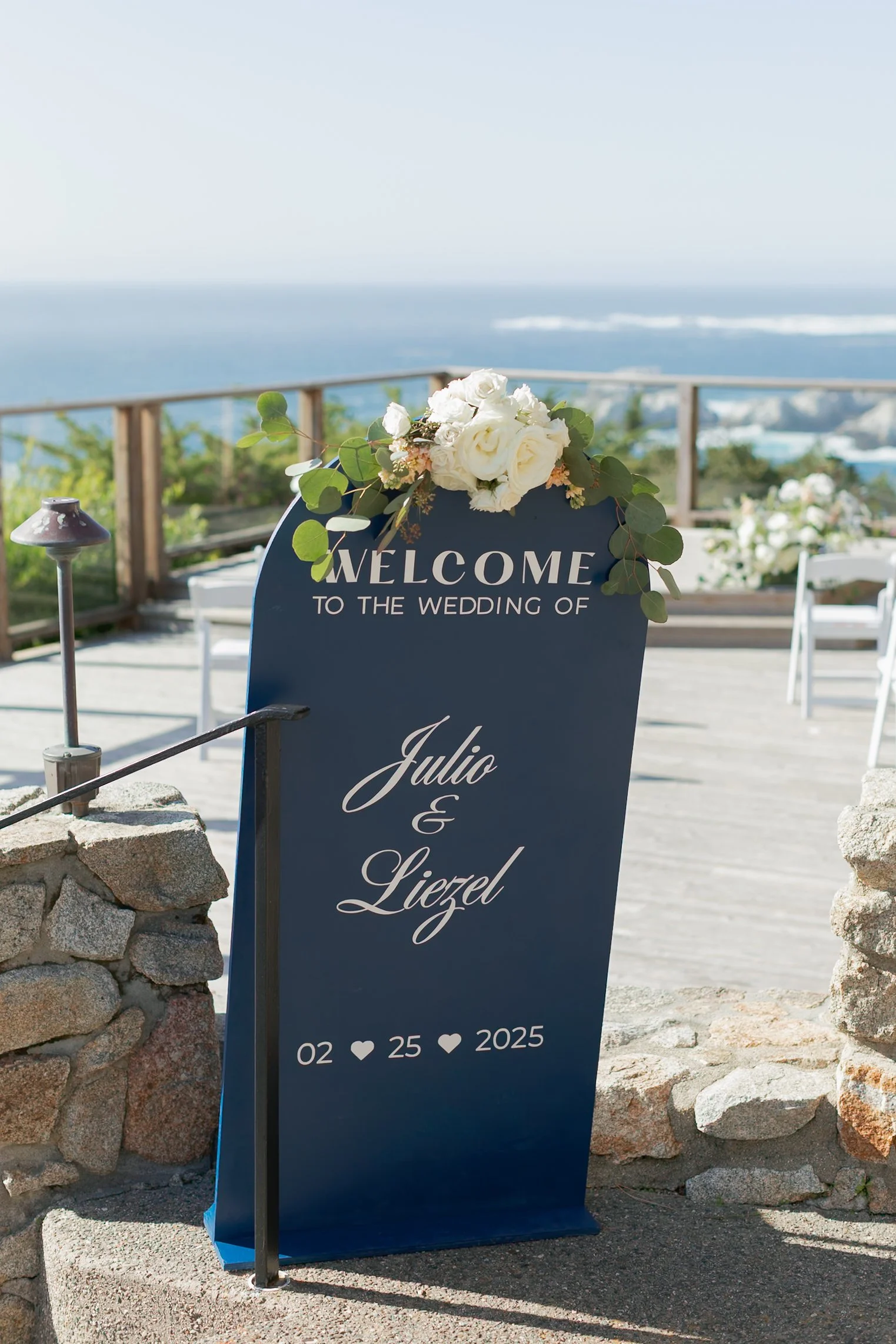 wedding sign at carmel highlands wedding