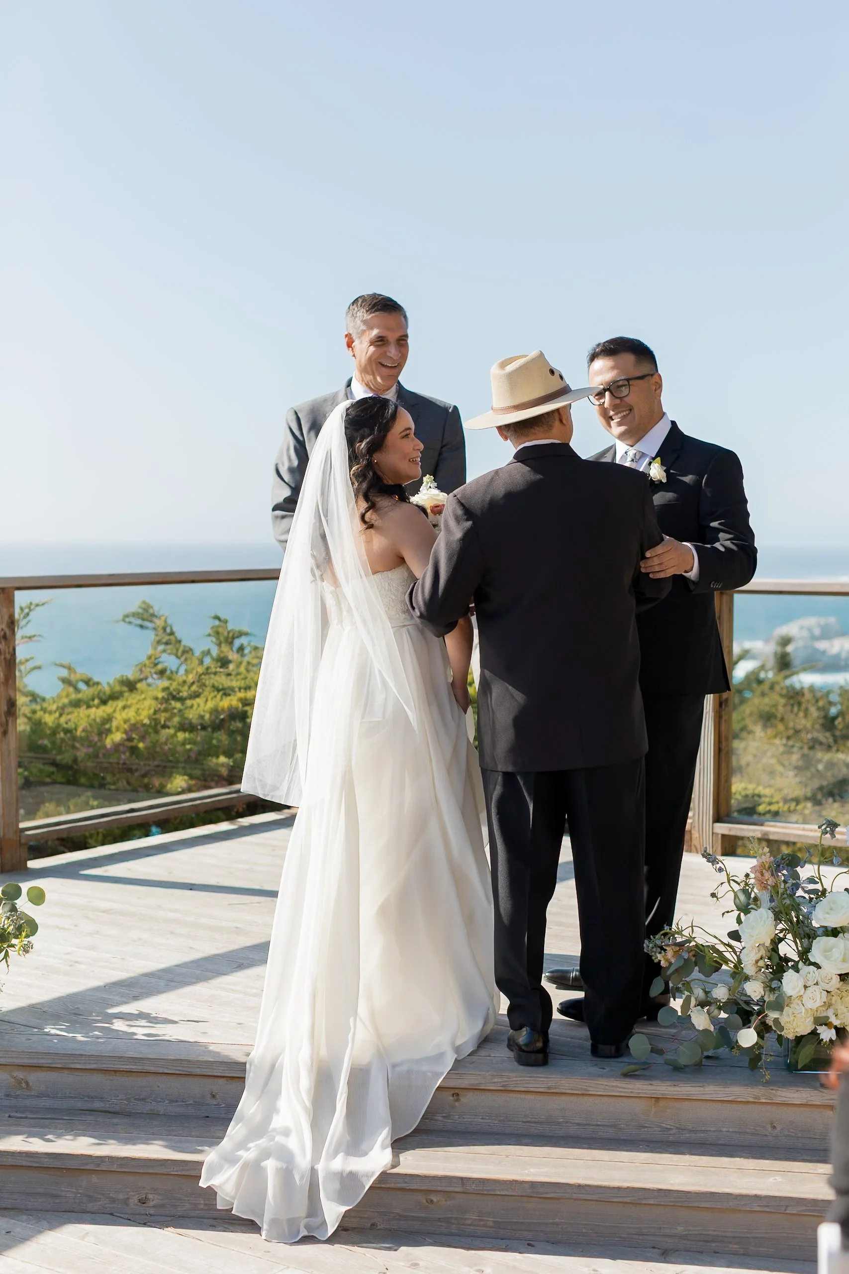 wedding ceremony at carmel highlands