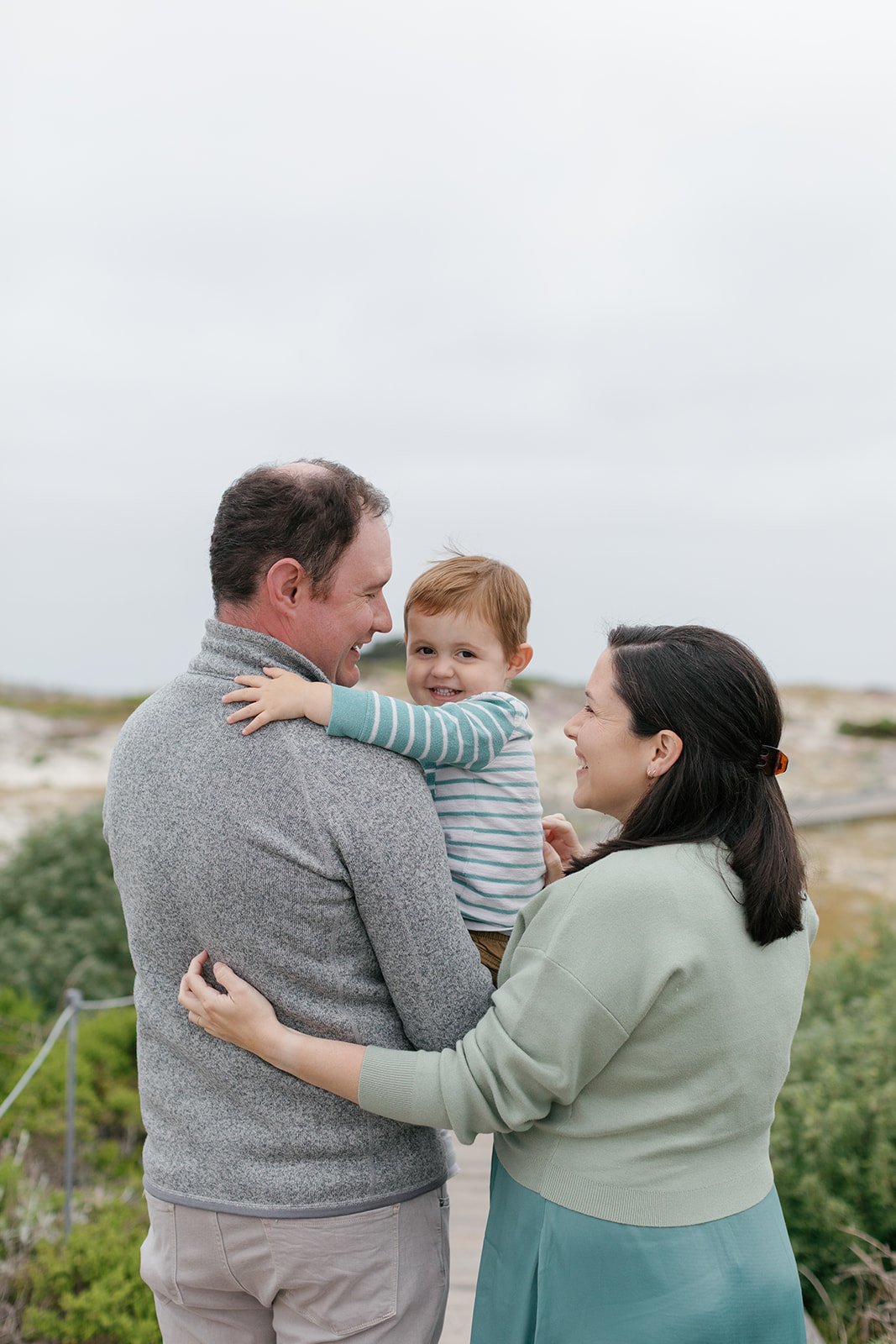 pacific grove family photos on beach