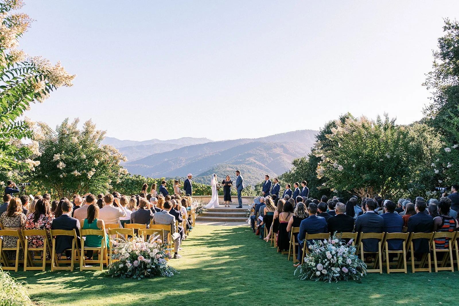 wedding ceremony at holman ranch