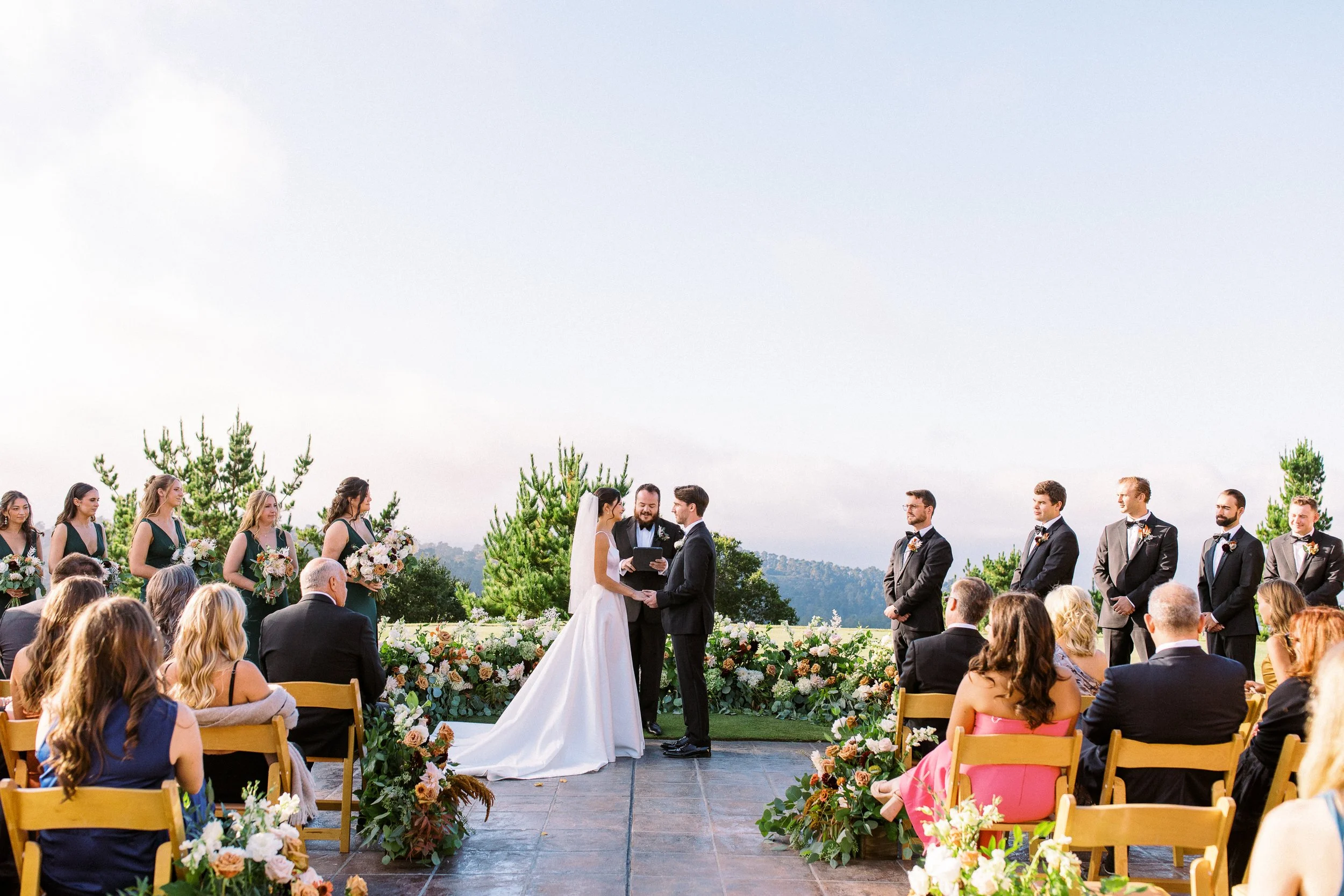wedding ceremony at tehama golf club