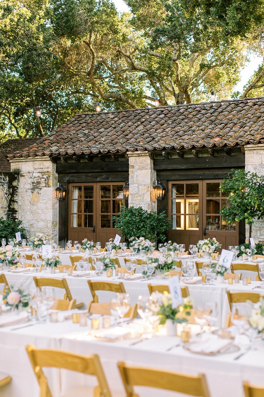 wedding reception tables at holman ranch