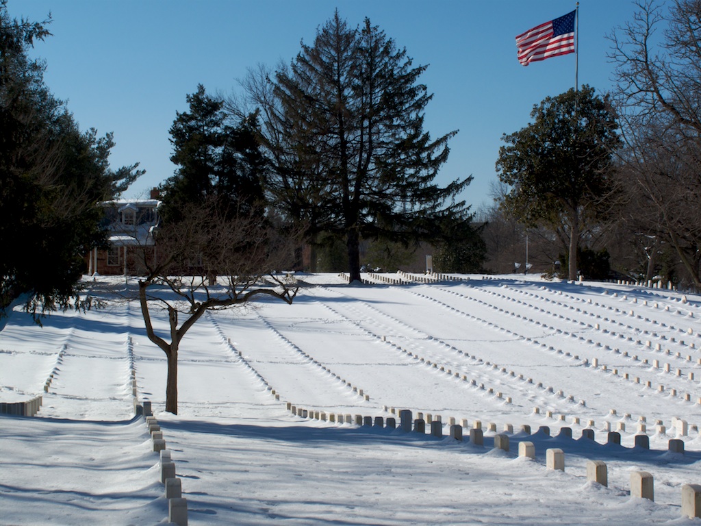 Alexandria National Cemetery in the Snow