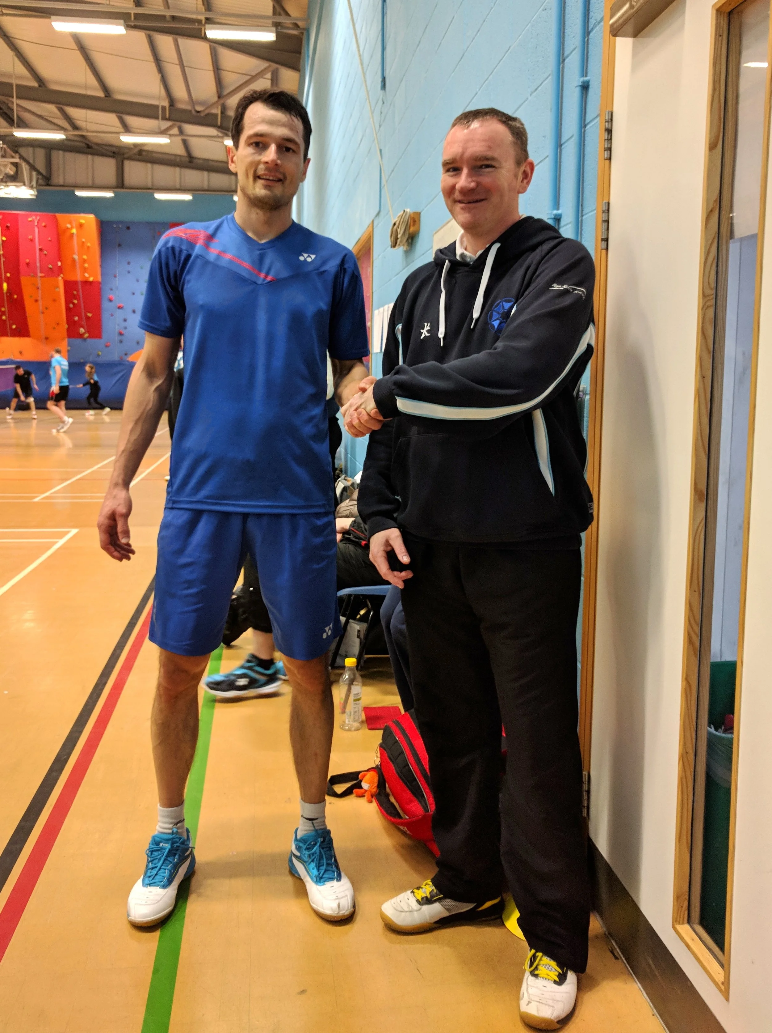 Cambs' Min Dabasinskas is congratulated by Daniel Bates