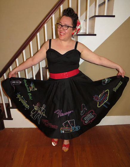 Twirling in my newly finished skirt.
