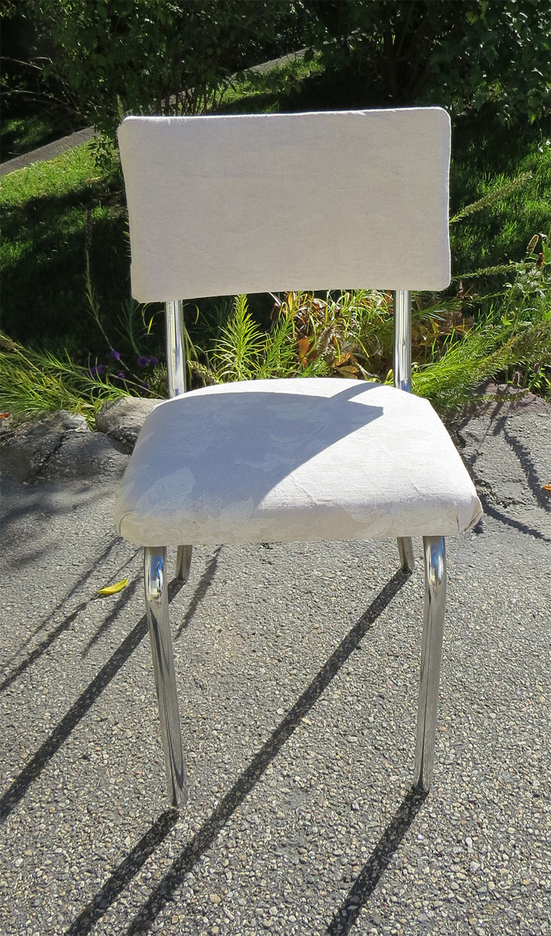One of the two diner chairs, found at Goodwill.