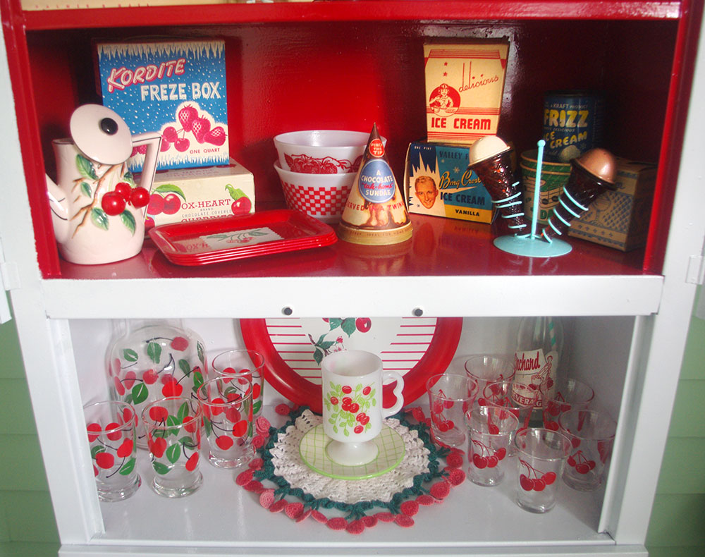 Some of my cherry and ice-cream collections.