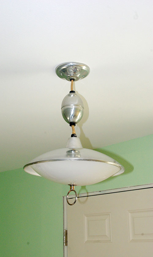 The light in the up position.