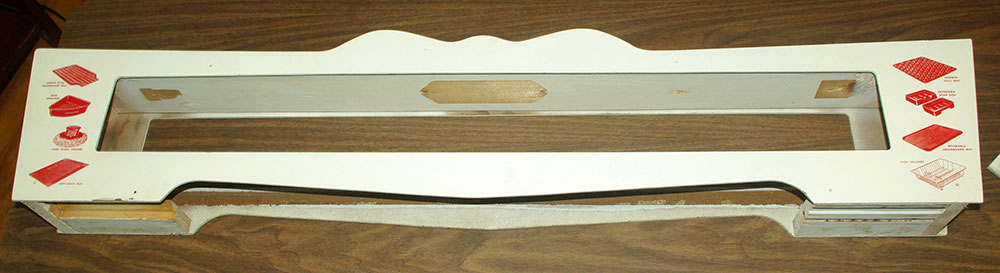 The frame with panels and old lighting removed.