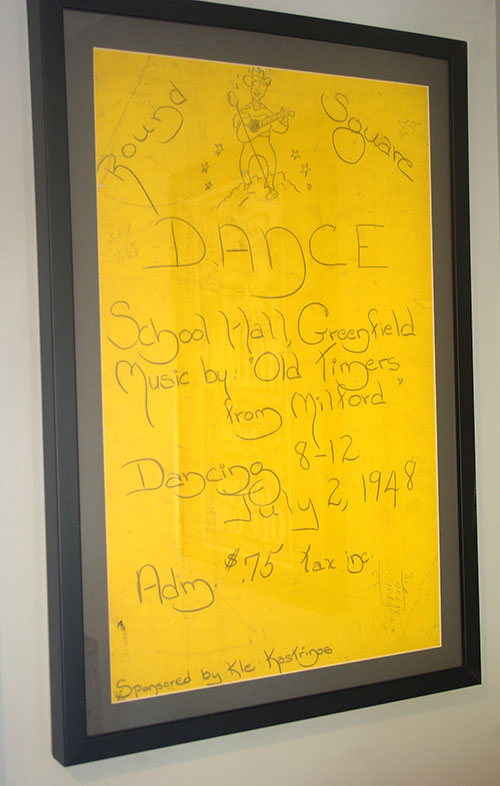 Vintage handmade poster which was hanging in our barn, when we first moved in. It's currently hanging in its original spot.