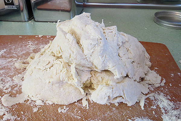 The dough before forming.