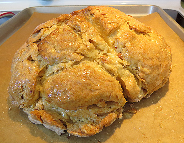 The finished loaf of Irish Soda Bread