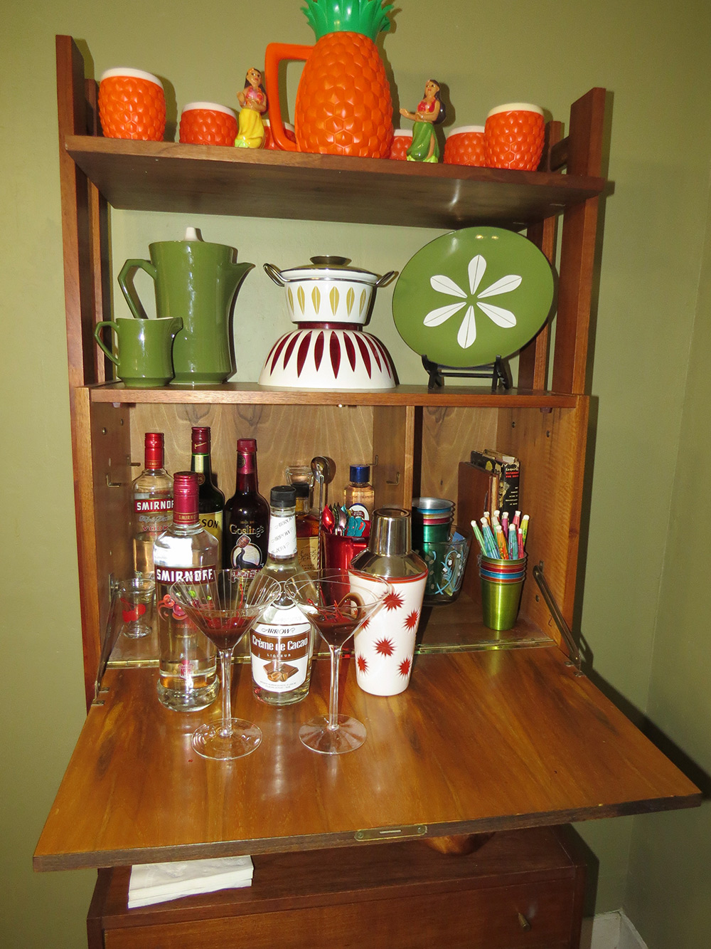Our new mid-century display cabinet / liquor cabinet