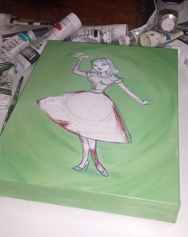 The Painting in progress