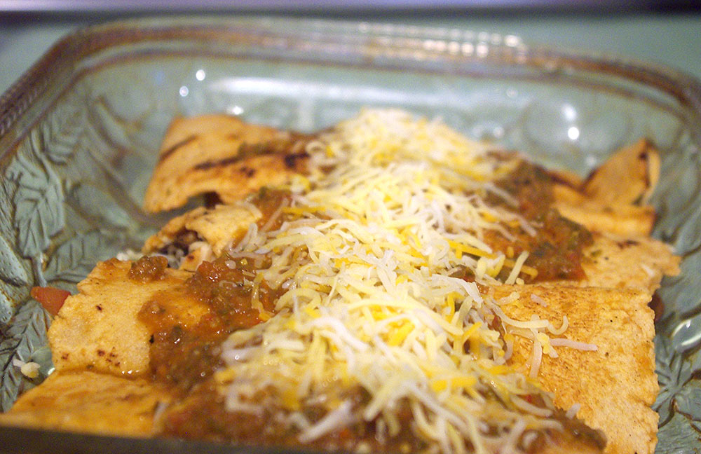 Enchiladas ready to go into the oven