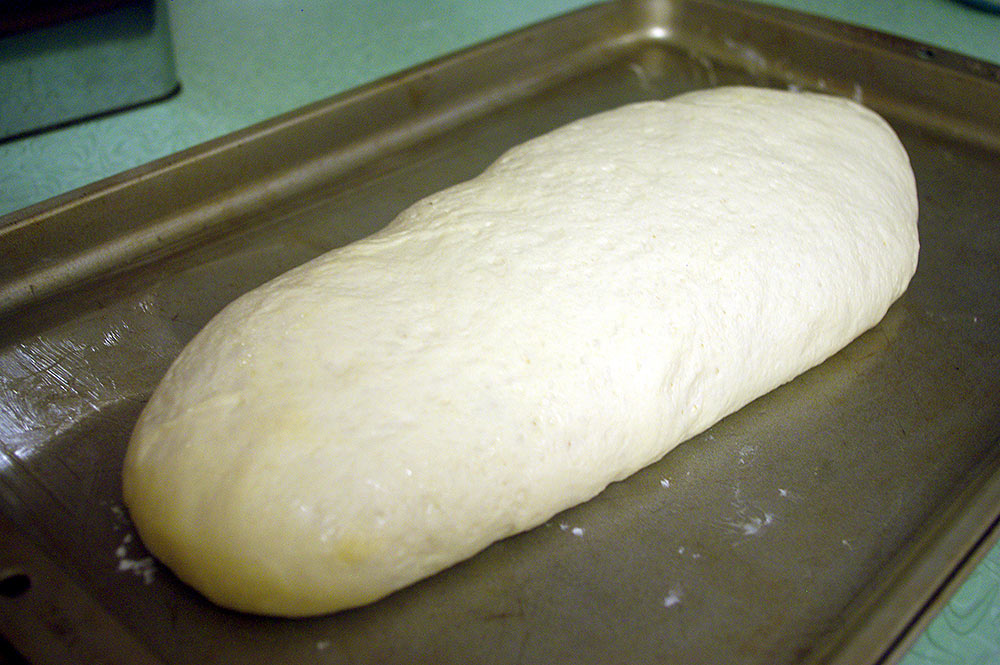 The formed loaf, ready for the oven