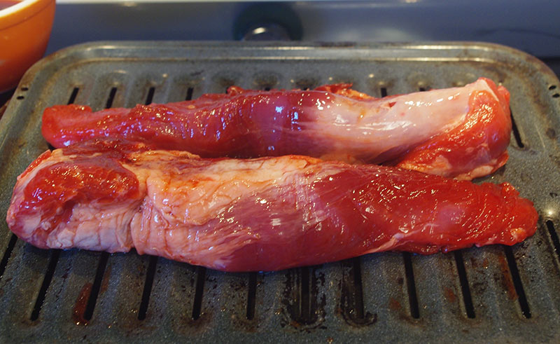 Marinated pork tenderloin, ready for the oven