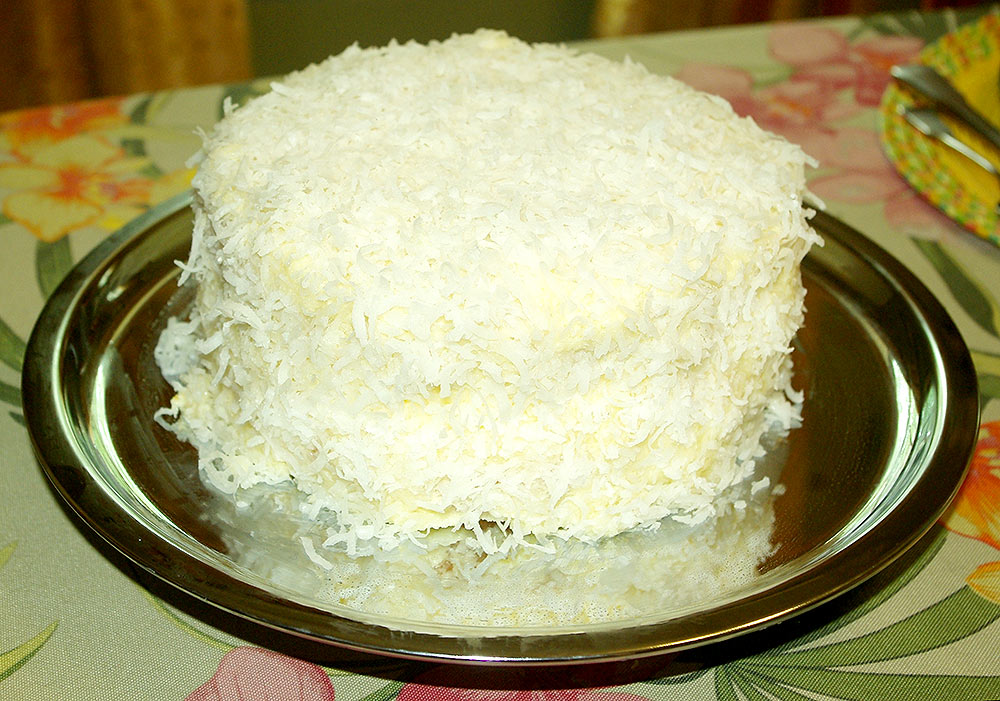 The finished cake