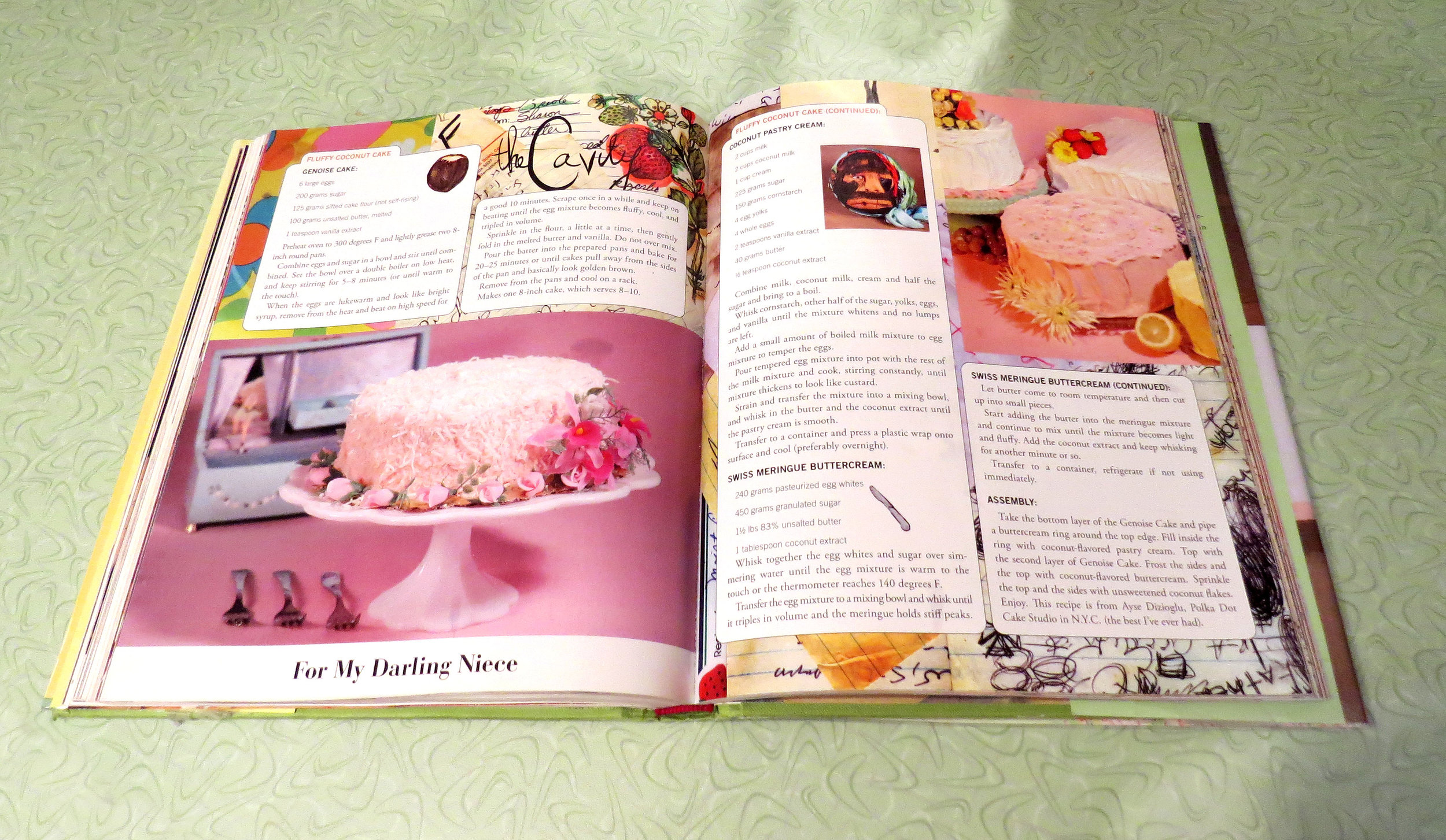 The recipe for coconut cake
