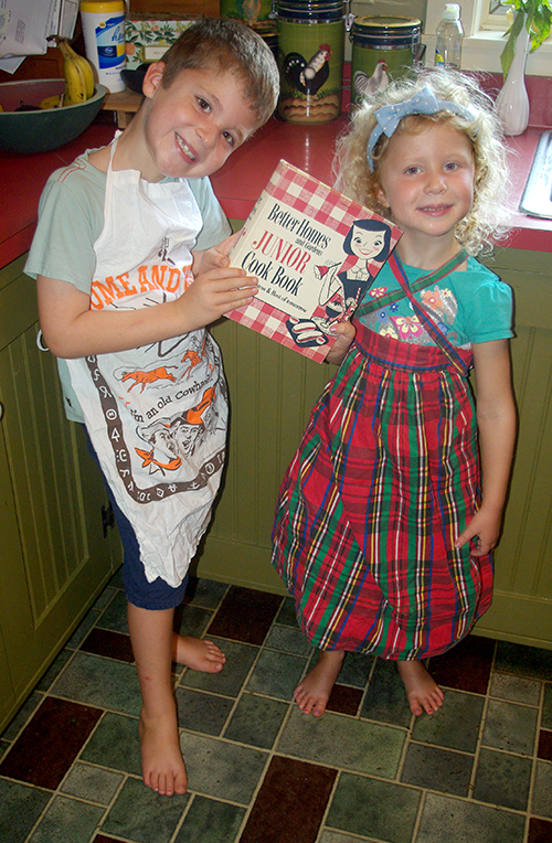 My helpers Caleb and Julia, host and hostess of tomorrow.