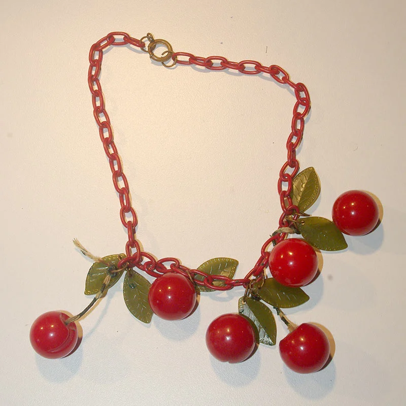 The cherry necklace before repair