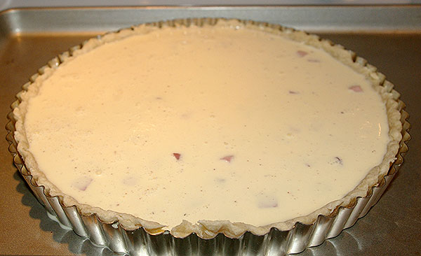 The newly filled shell, just before the filling started to leak out.