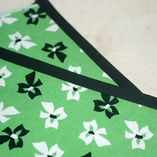 The two pocket pieces trimmed and ready for installation into the skirt.