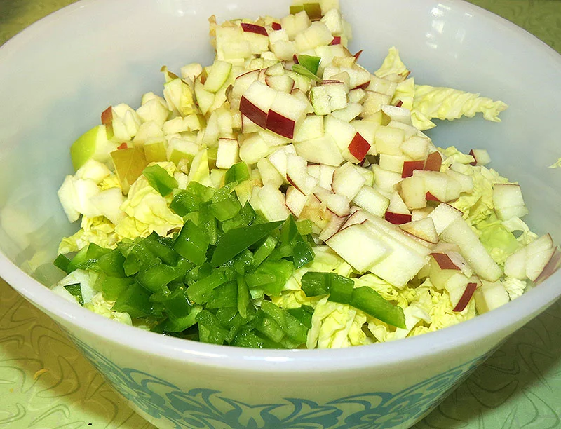 Vegetables chopped