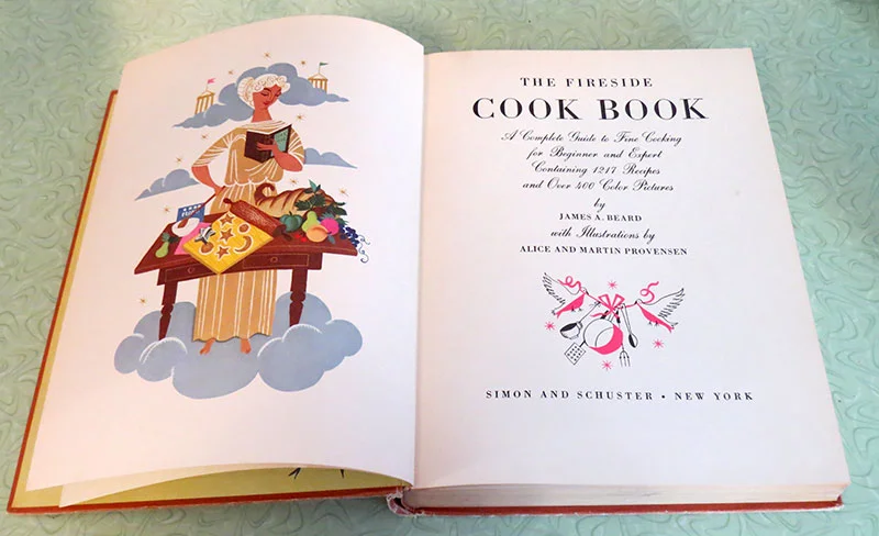 Title page of the cookbook showing a few of the Provensen Illustration