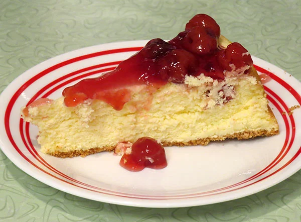 A slice of cheesecake