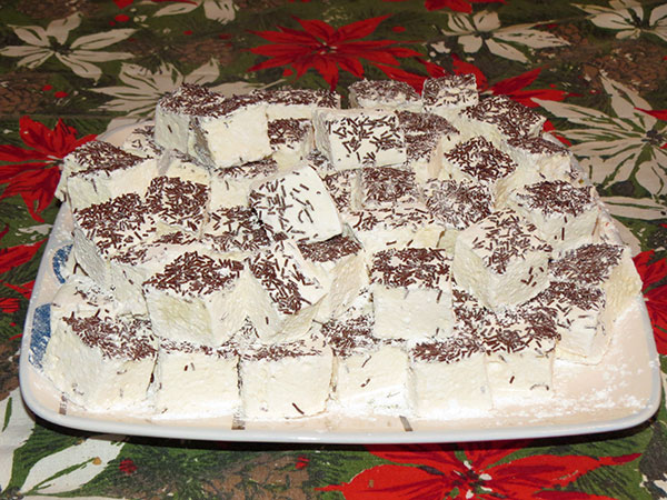 The final plate of marshmallows