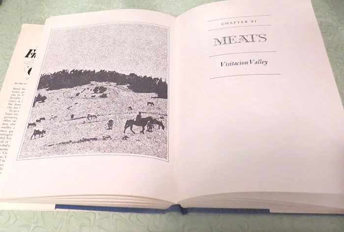 One of the title pages of the book, featuring a photo from a site in San Fransisco