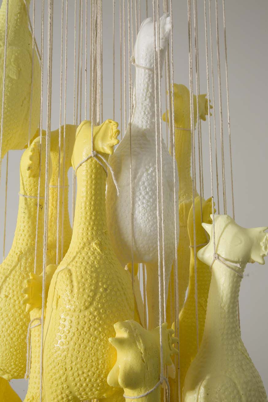yellow chickens (detail)