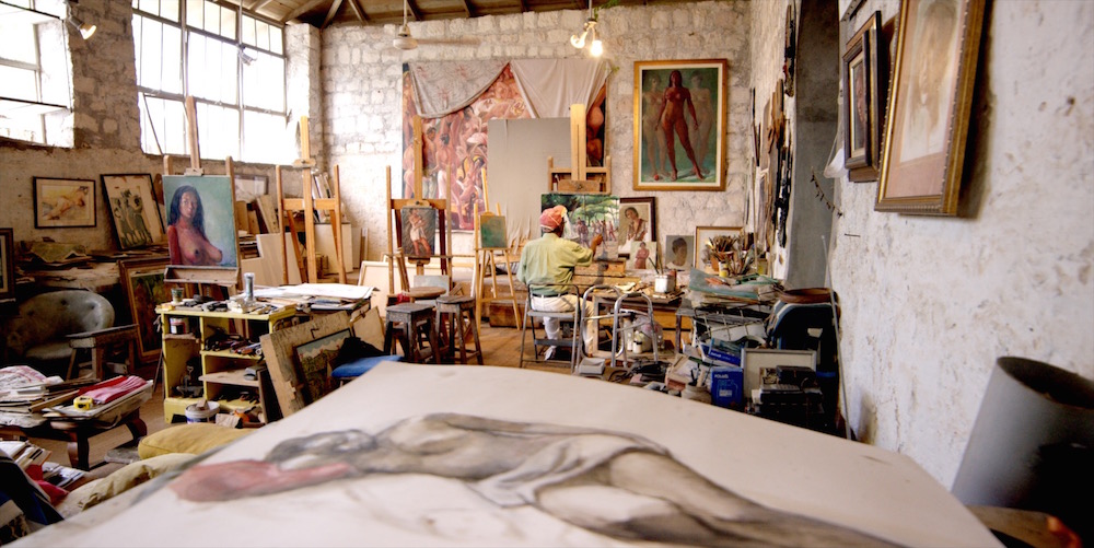 Studio of a genius.