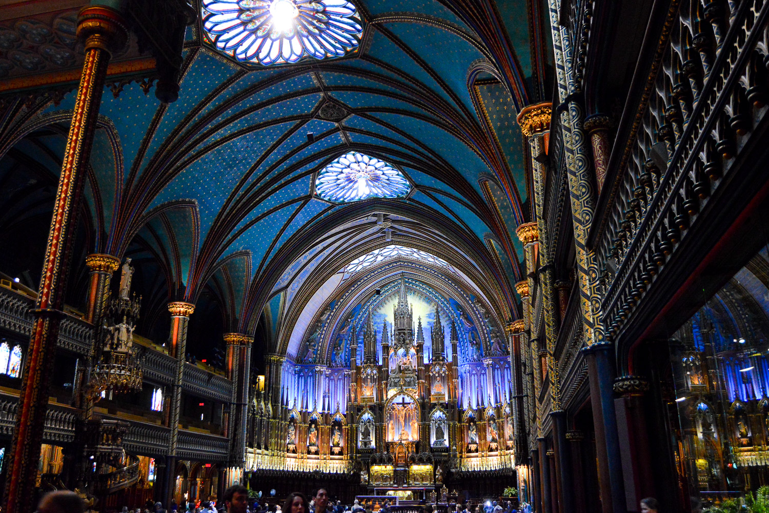 The basilica has an impressive interior.