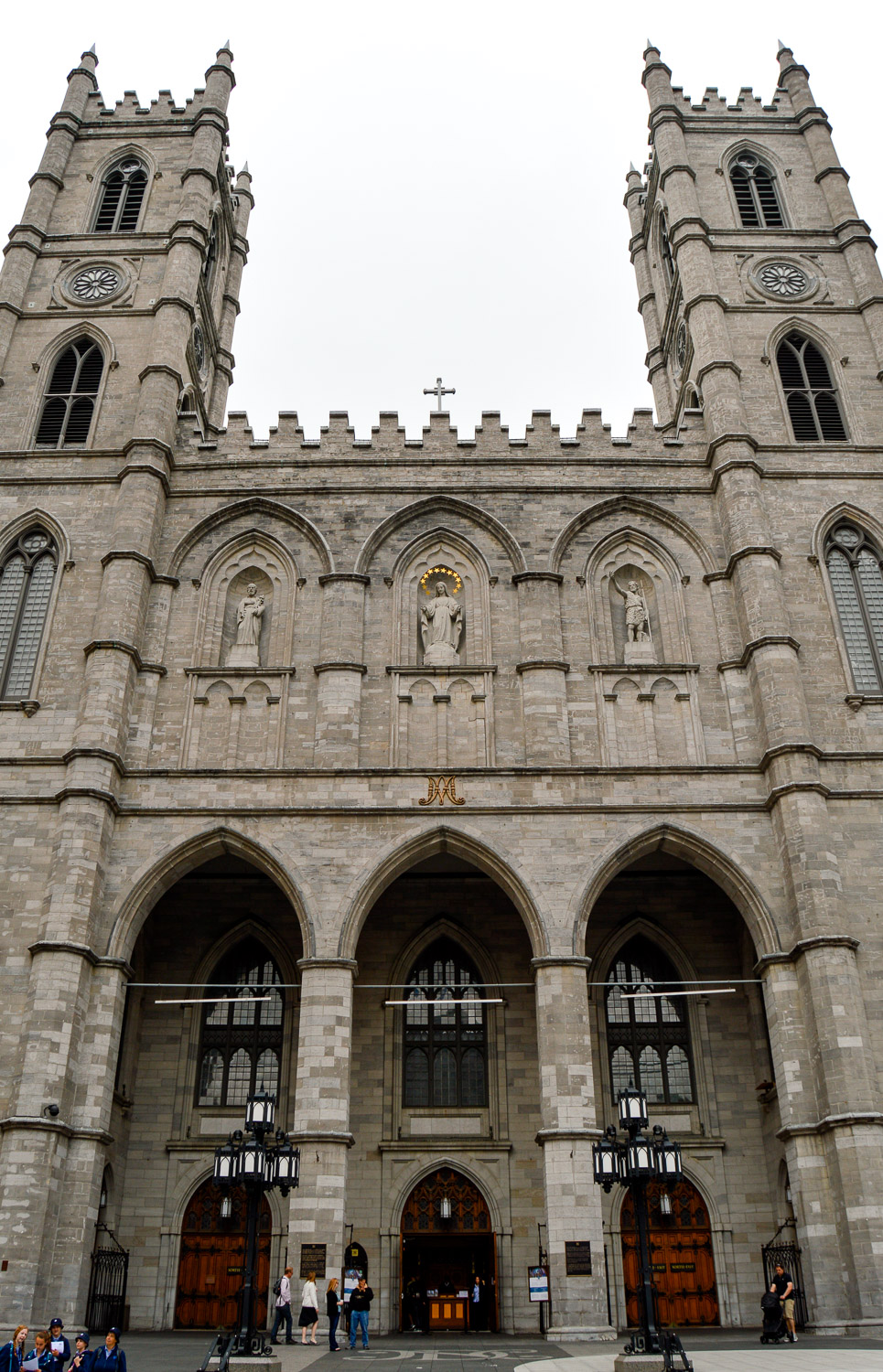 The facade of the basilica.