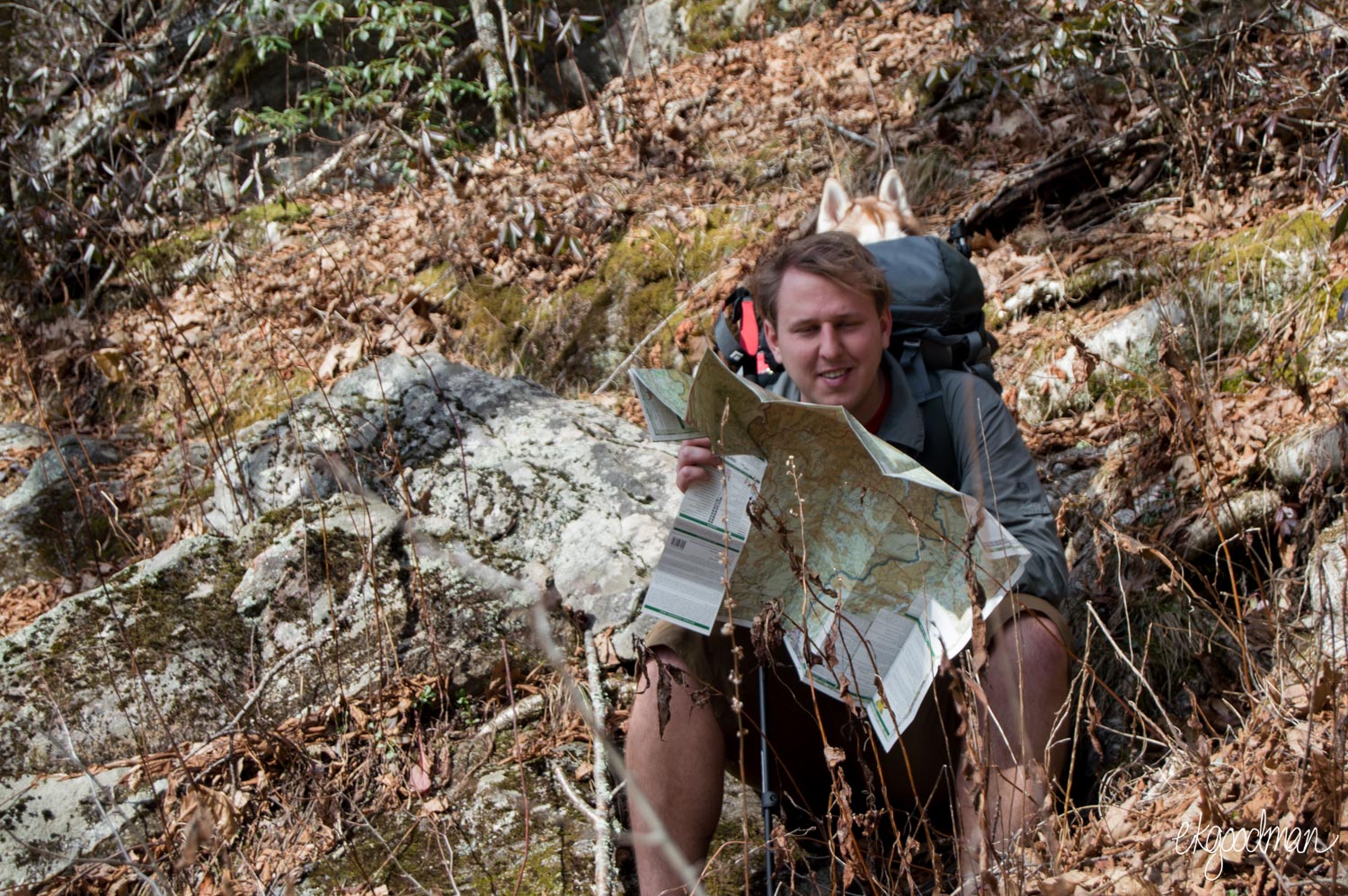 Hehe. Ryder giving McCrae bunny ears as he looks at the map.