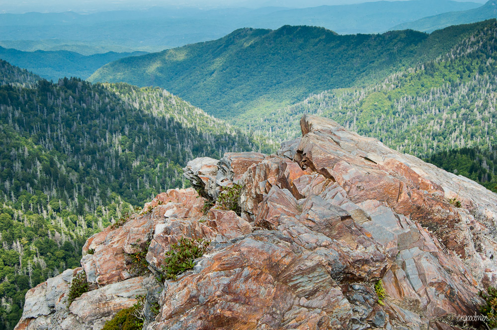 View from Charlie's Bunion in Great Smoky Mountains National Park
