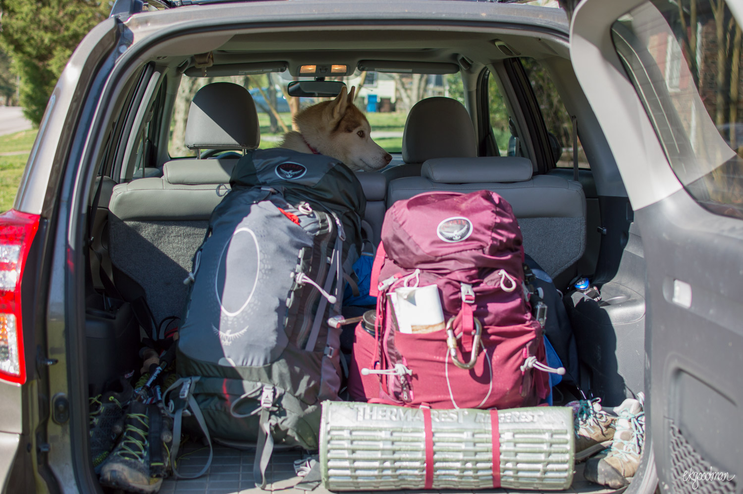 All packed up and ready to go.